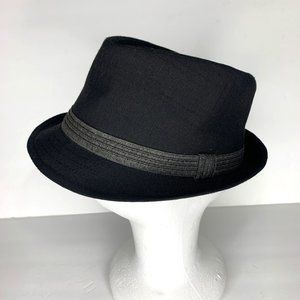 NWT H3 SPORTSWEAR Black Banded Fedora Jazz‎ Hat OS